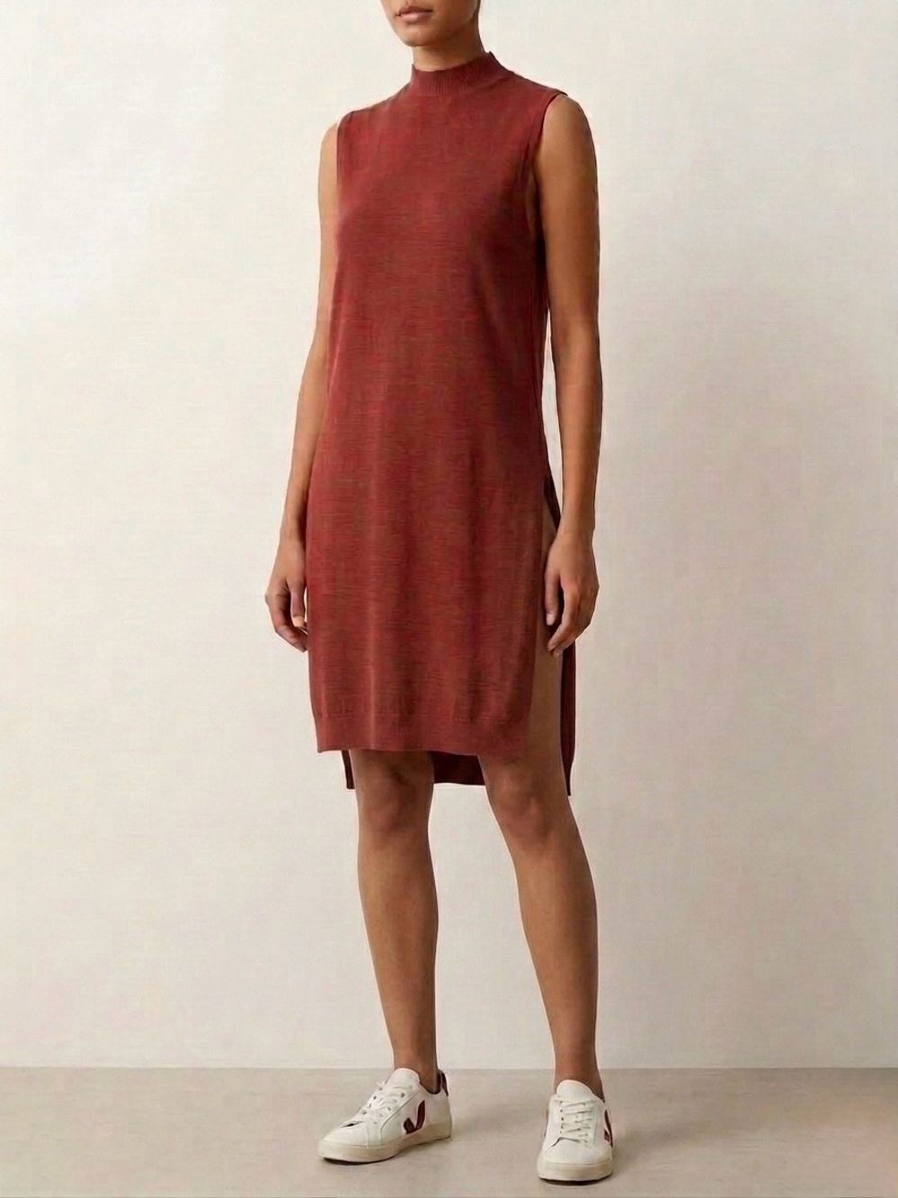 New Simons Maison Sleeveless Mock Neck Knit Tunic Size Medium